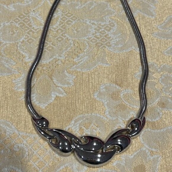 TRIFARI Kunio Matsumoto Silver Abstract Chocker NECKLACE - Picture 5 of 7